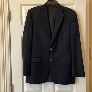 Mens Lauren Ralph Lauren Navy Blazer, worn twice, 38R, pet & smoke free, wool!